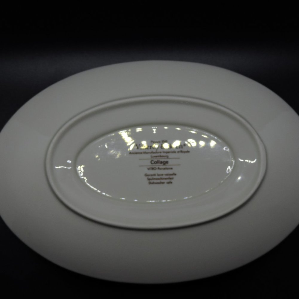 Villeroy & Boch VITRO-Porcelain Attached Gravy Dish Underplate Collage Pattern - Picture 6 of 10
